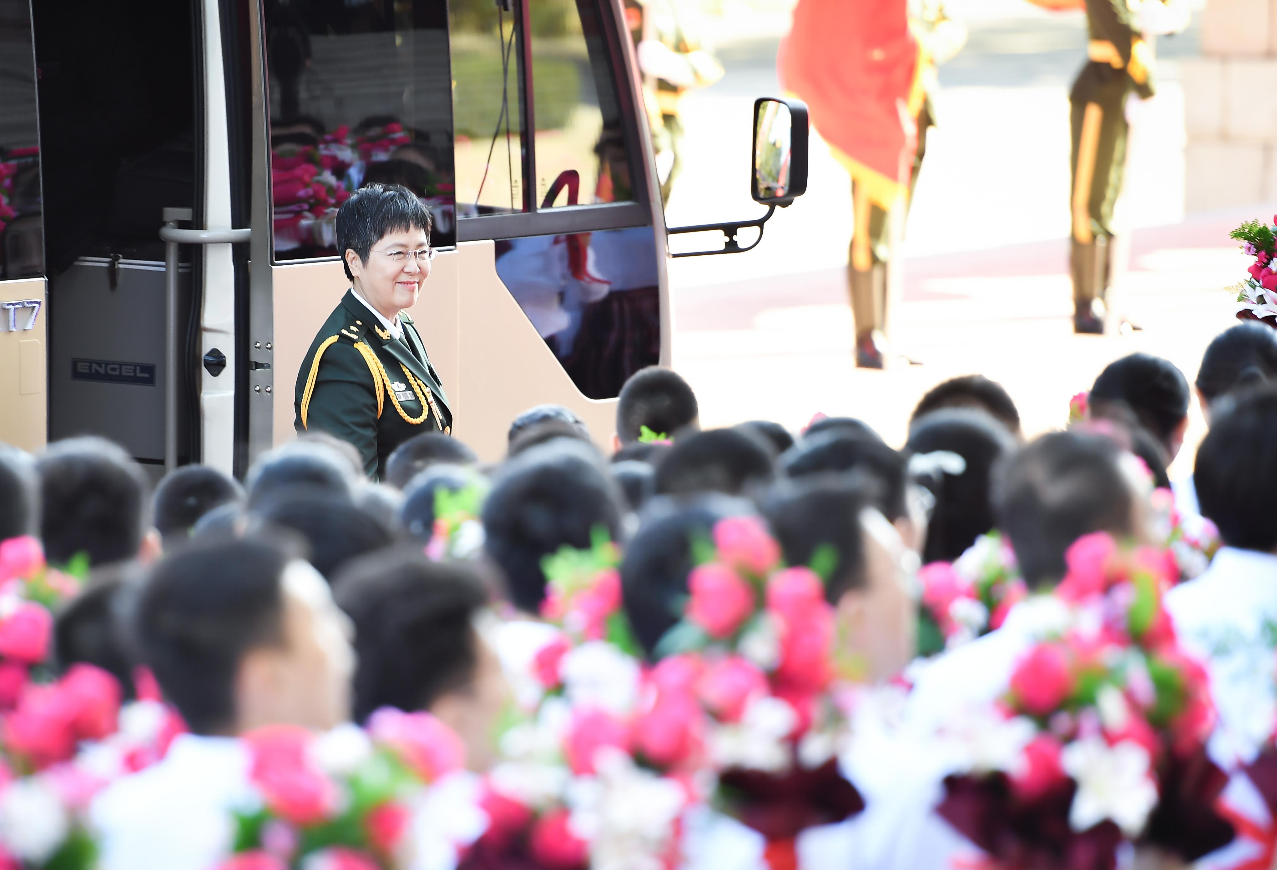 9月8日上午，「人民英雄」國家榮譽稱號獲得者陳薇抵達人民大會堂。新華社
