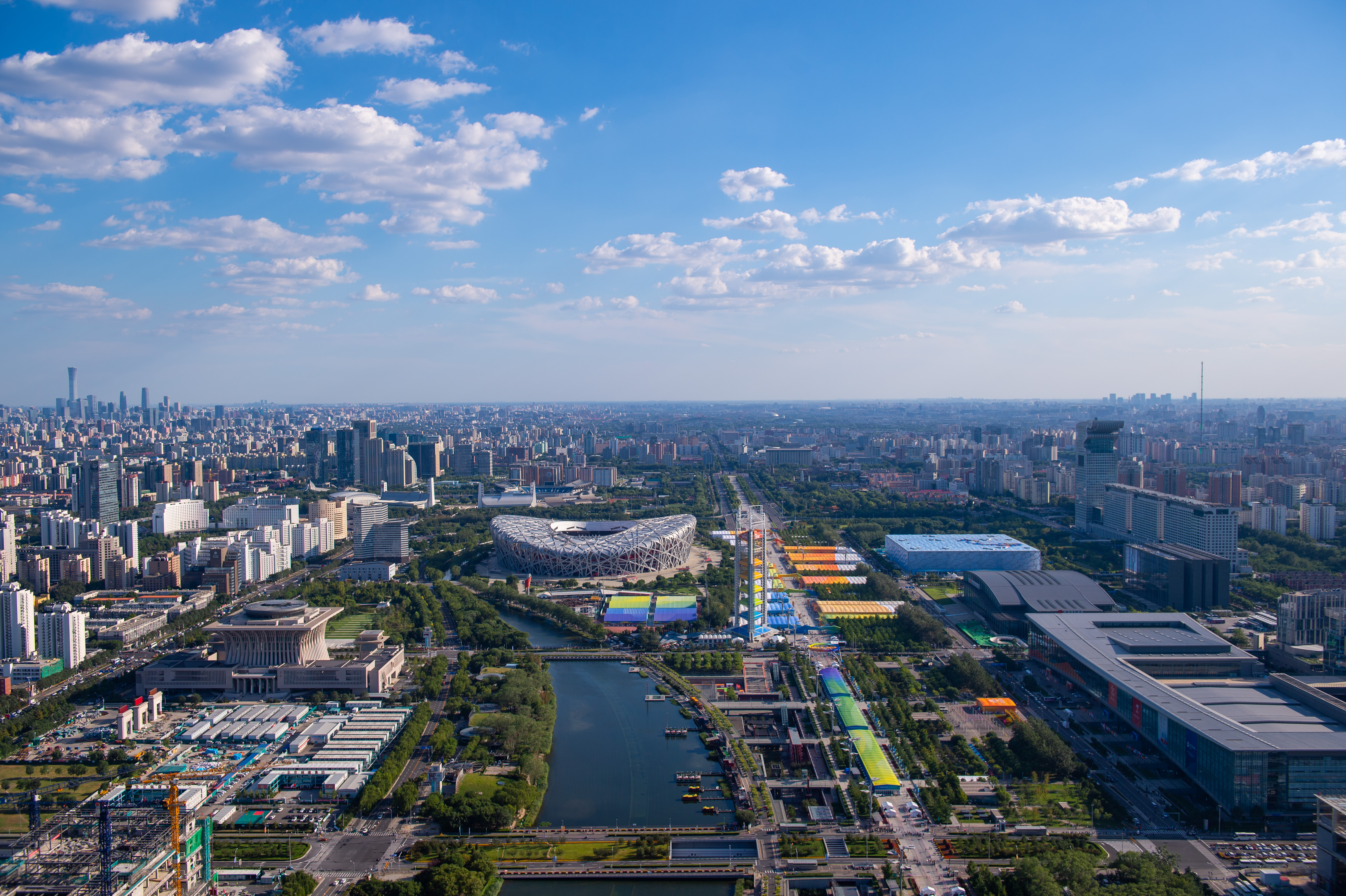 這是9月9日拍攝的2020年中國國際服務貿易交易會主場館及展覽區。新華社