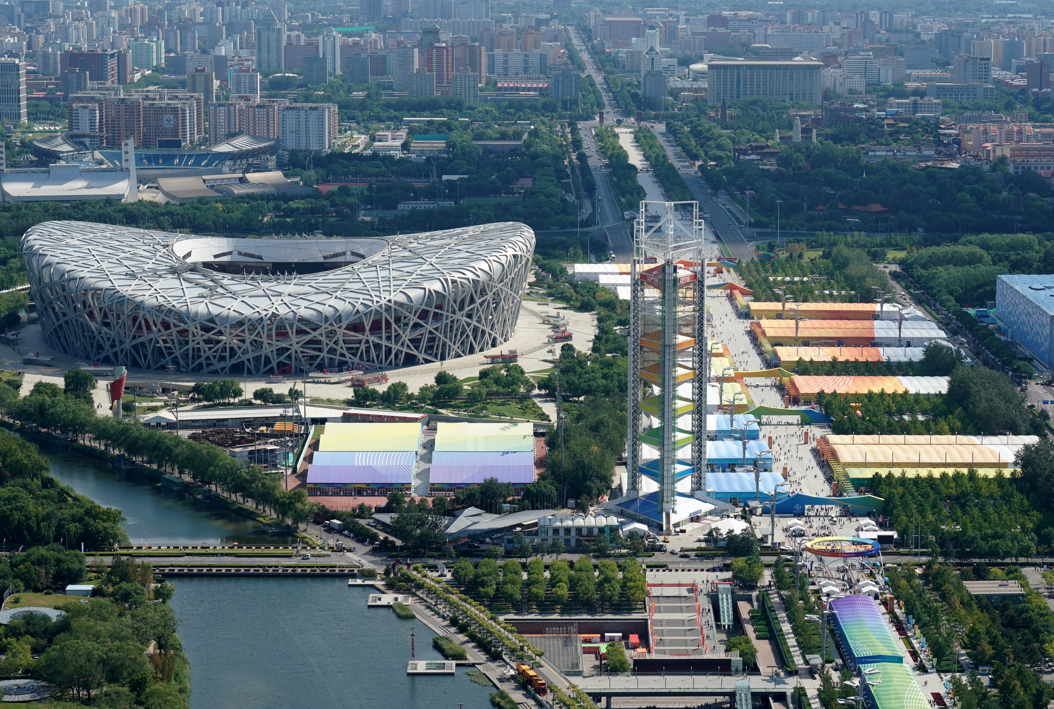  這是9月9日拍攝的2020年中國國際服務貿易交易會主場館及展覽區。新華社